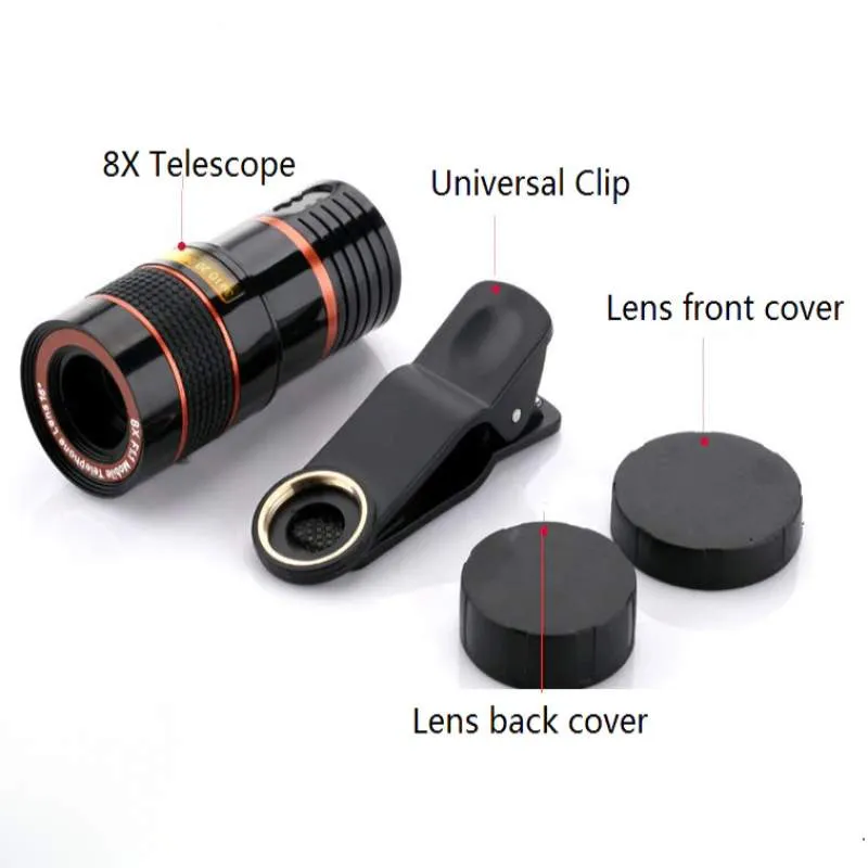 8x Zoom Mobile Camera Clip Lens (4) zoom-mobile-lens