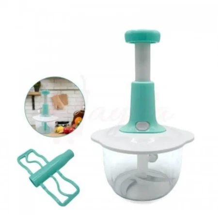 Multi-Function Vegetable Processor Dehydrated Vegetables Blender Egg White Whisk Garlic Chili Meat Manual Household Tool (Random Color)