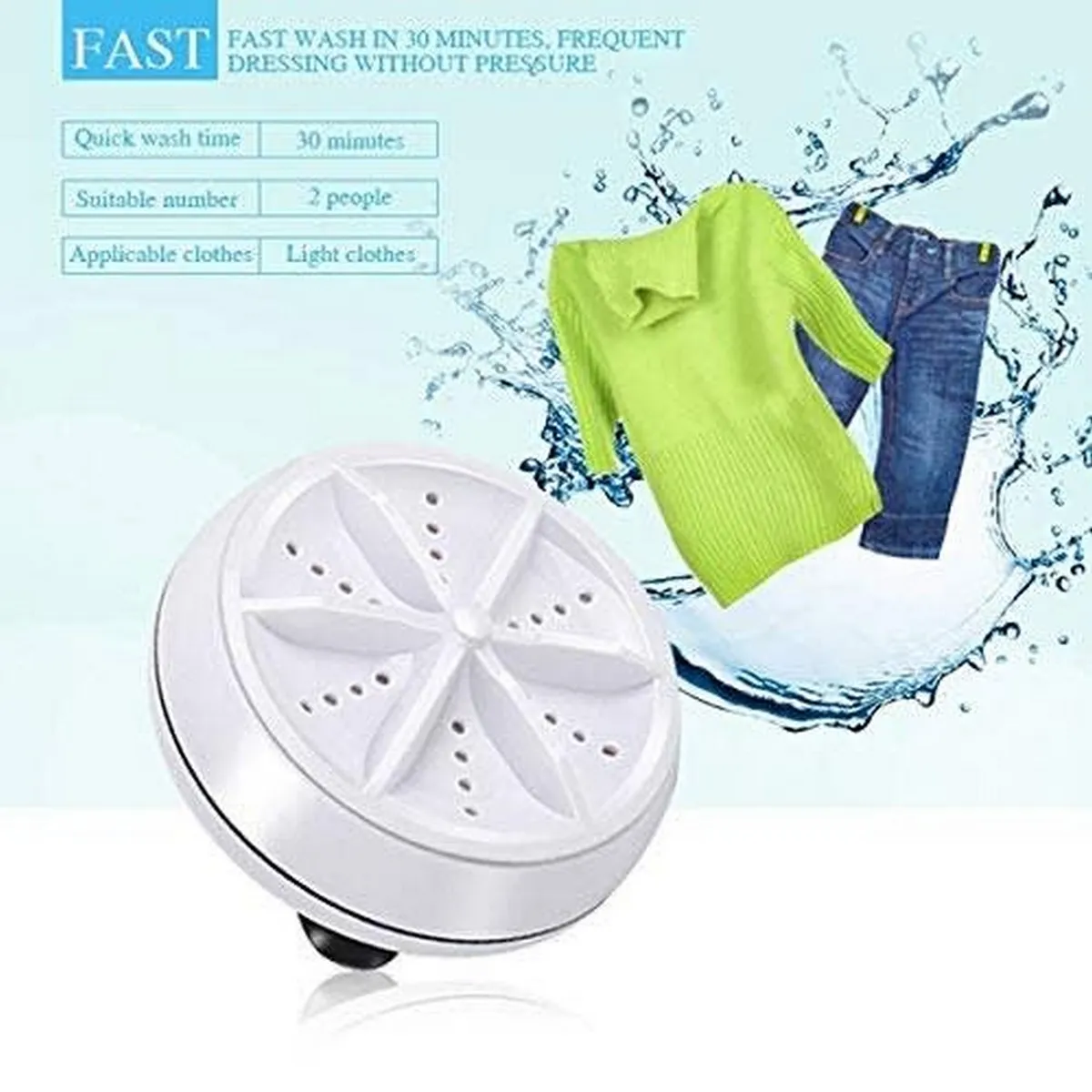 PORTABLE MINI ULTRASONIC WASHING MACHINE