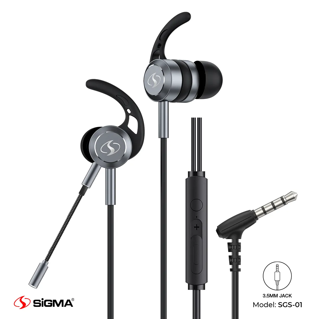 SIGMA - PUBG DARK SHADOW 3.5MM IN-EAR GAMING EARPHONES – SGS-01