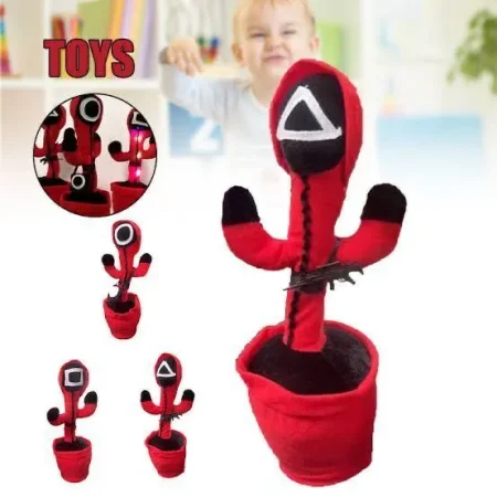 Squid Game Cactus Toy Super Cute Singing Dancing Plush (Rechargeable)