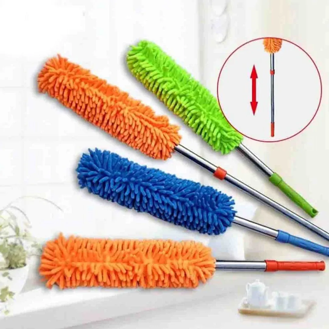 Microfiber Duster Extendable Cleaning Home Car Cleaner Dust Handle Dust Mites Portable Dusting Brush (Random Color)