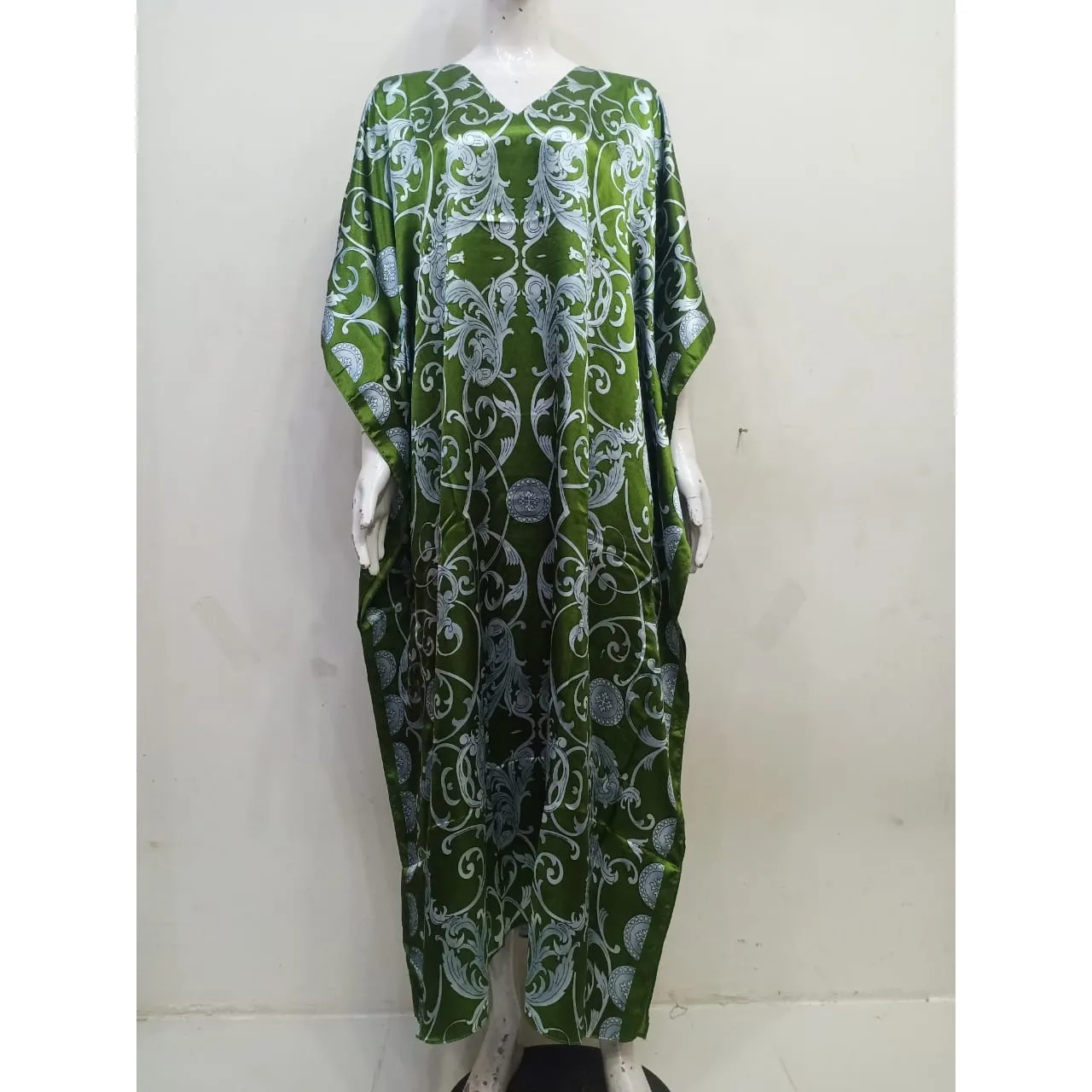 Stuff Printed Silk Long Caftan For Women's
