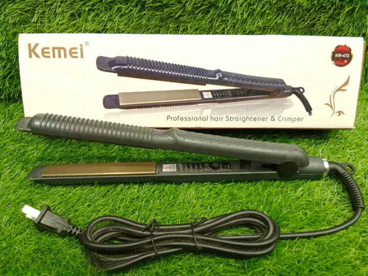 Professional Hair Straightener & Crimper (KM-472)
