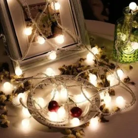 20 LED Berry Round Ball Garland Fairy Lights Battery & USB Operated