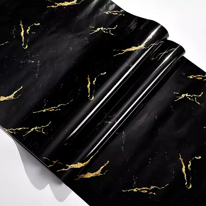 Self Adhesive Wallpaper Marble Stickers Waterproof Heat Resistant Kitchen Countertops Furniture Table Cupboard Wall Paper Marble Sheet