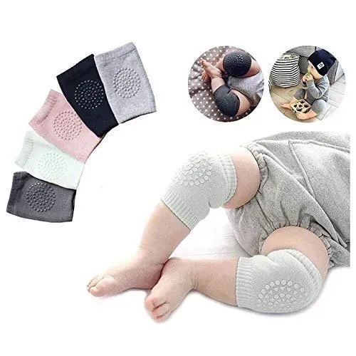 Baby Knee Pad for Crawlin Anti-Slip Pad Stretchable Elastic Cotton Soft Comfortable Knee Cap Elbow Safety Protector (Random Colors)