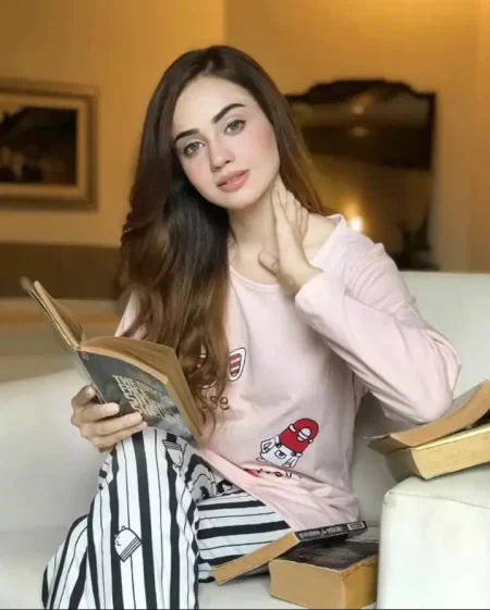 Pink Colour Printed Design Full Sleeves Round Neck Ladies Night Suit Comfortable Pajama Suit Printed Night Dress For Women & Girls