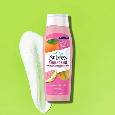 St. Ives Radiant Skin Body Wash Pink Lemon and Mandarin Orange Exfoliating Body Wash