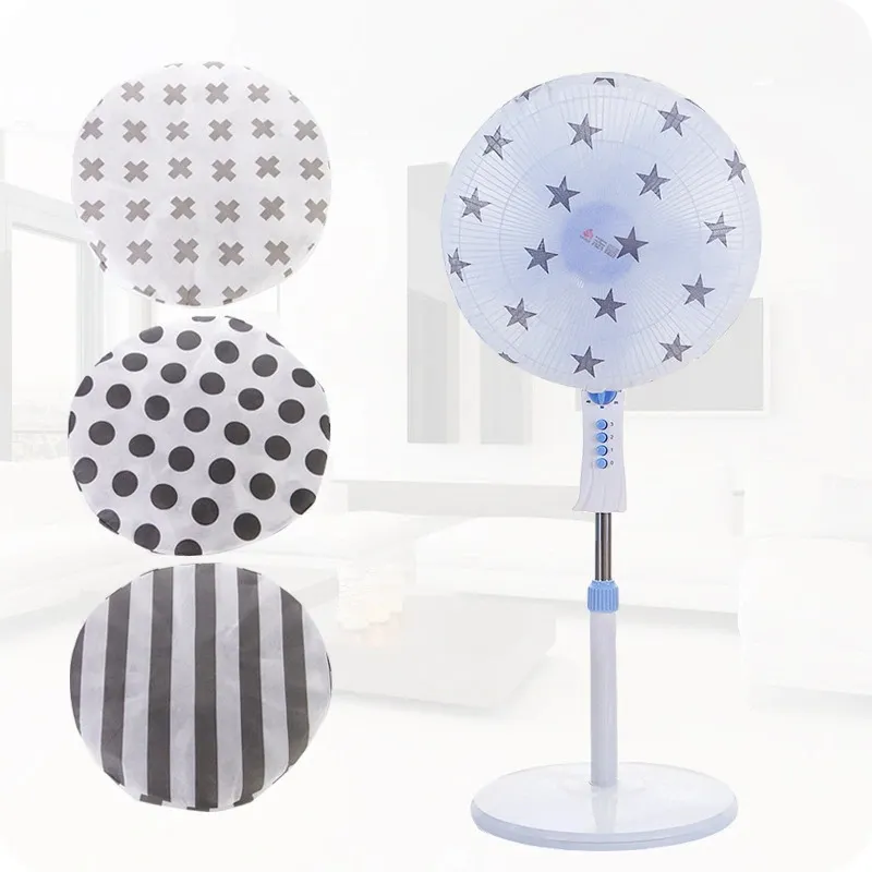 Waterproof Electric Fan Dust Cover Fan Cover Household Stand Fan Protective Cover (Random Design)