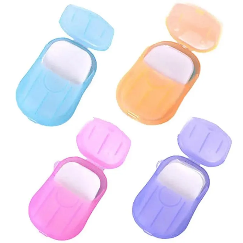 10 Pc Pack - Portable Mini Soap Scented Paper (Random Color)
