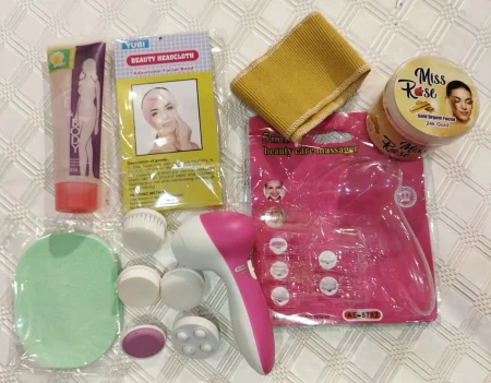 Facial Deal of 5 Face Massager, facial band , scrub , 24k Gold Facial