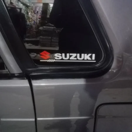 2Pcs White Suzuki Stickers For All Cars Back Side Mirror - Bumper Stickers and Decals - Cars Exterior Accessories