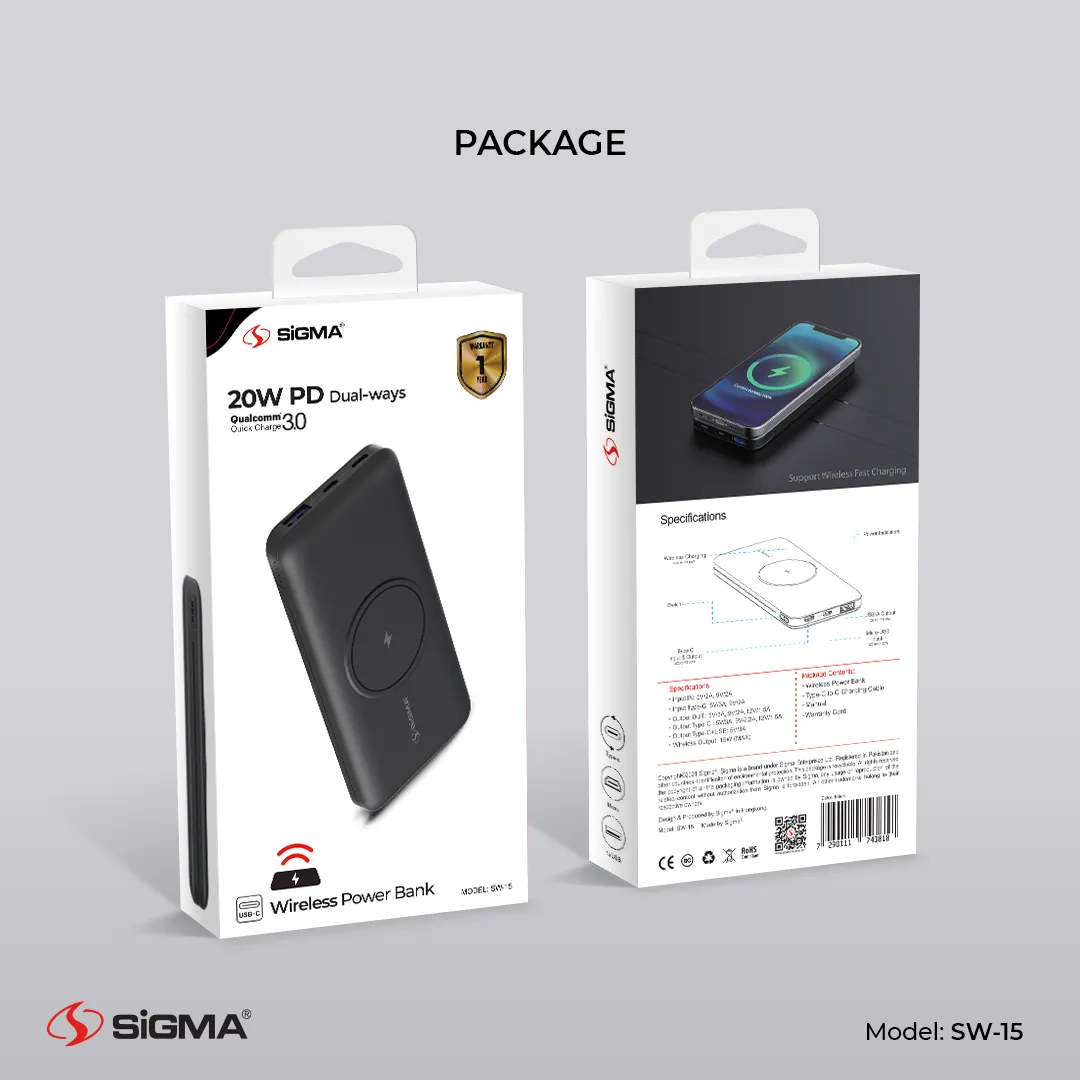 SIGMA - 18W PD+QC3.0 10000MAH – SW-15
