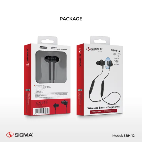 Sigma - WIRELESS SPORTS EARPHONES - SBH-12 (Random Color)