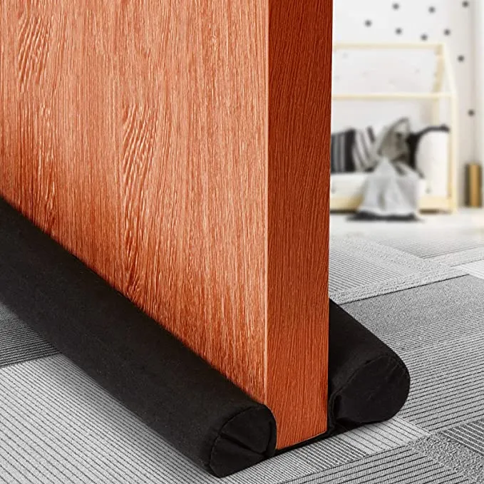Pack Of 2 - 40 Inches Black Door Dust Draft