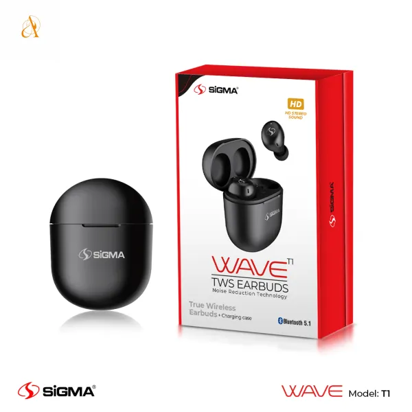 SIGMA - WAVE TRUE WIRELESS TWS EARBUDS - T1 (Random Color)