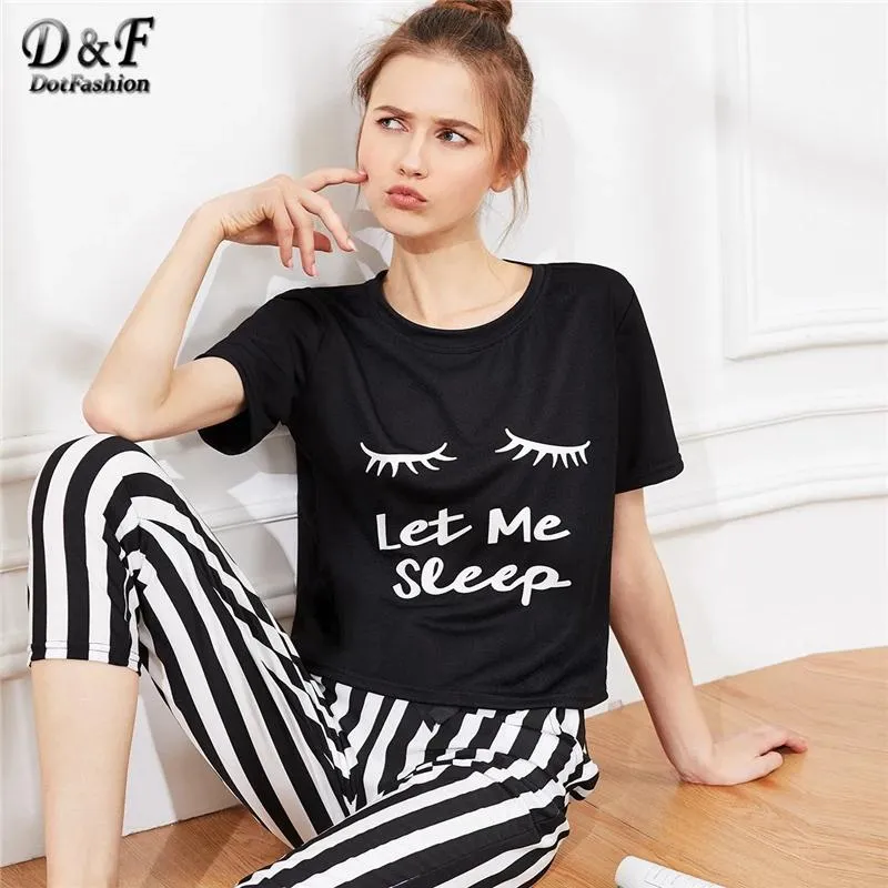 Let Me Sleep Printed Design Full Sleeves Round Neck Ladies Night Suit comfortable pajama suit printed night dress for women and girls