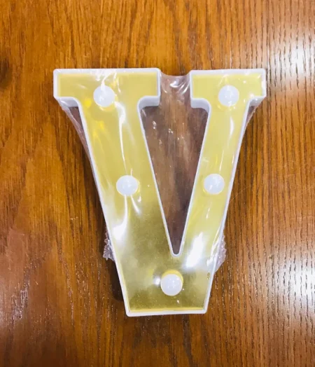 LED Alphabet letter "V" Light Up Marquee Letters for Night Light Wedding Birthday Party 