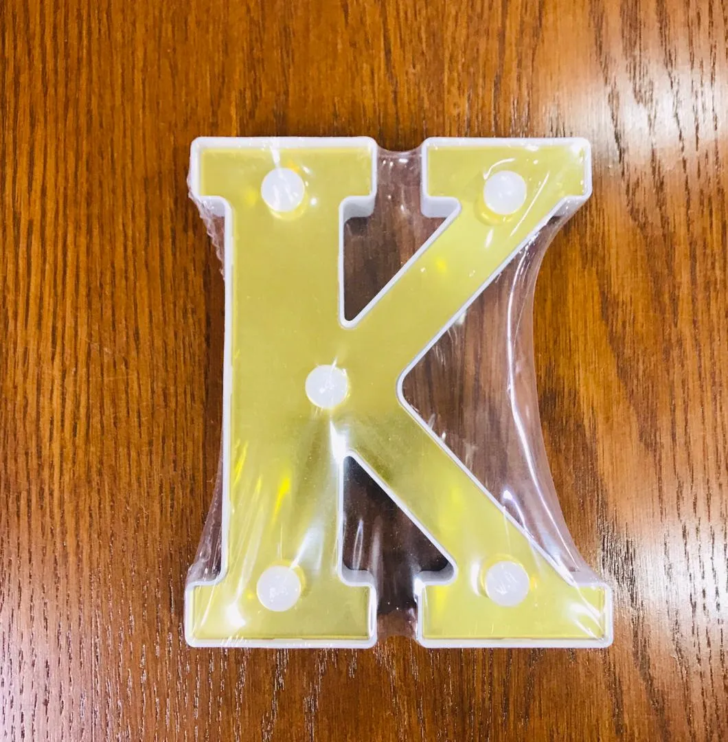 LED Alphabet letter "K" Light Up Marquee Letters for Night Light Wedding Birthday Party 