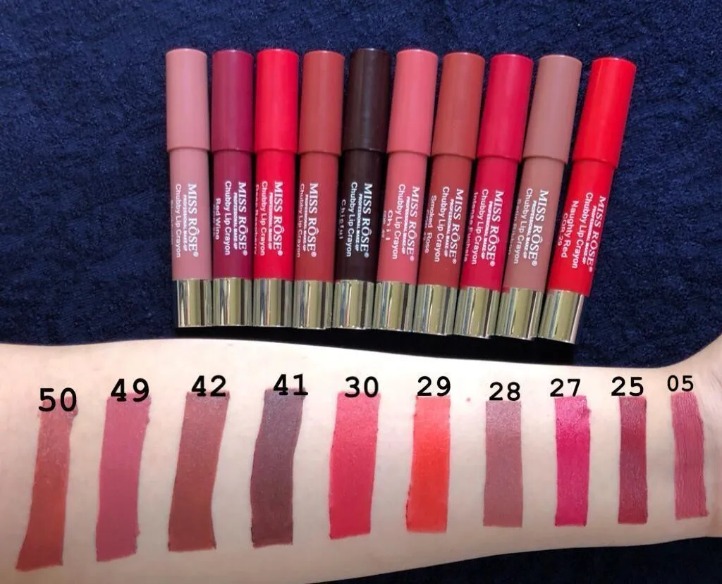 Pack Of 10 Miss Rose Chubby Crayon