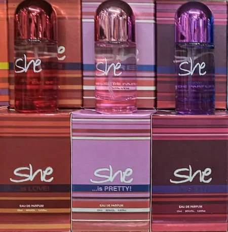 Pack Of 3 SHE Love Perfume Original 25ml For Unisex Women Ladies Girls Men Boys Gift Pack Marriage Gift Special Gift Eid Gift Part Gift Anniversary Gift