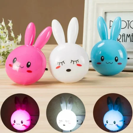 LED Rabbit Night Lamp Cartoon LED Night Light For Kid/Baby/Children Bedroom Bedside Lamp ( Random Color )