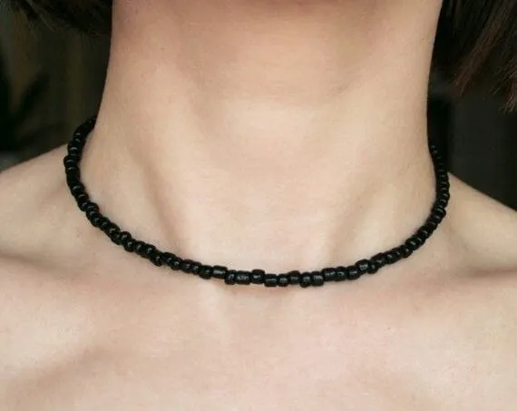 Black Beads Ladies Necklace For Women - Simple Choker - Ladies Haar - Necklace For Girls - Wedding Necklace - Fashion jewellery