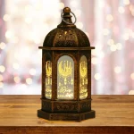 New Design Muslim Ramadan lamp Eid Led wind lamp Crafts Arabian ramadan lantern For festival (Random Color) - Each