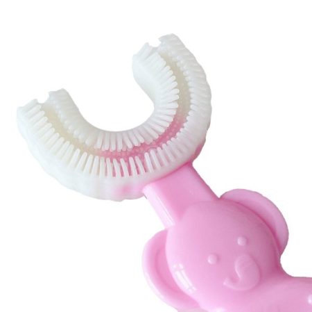 360 Degree U-Shaped Baby Toothbrush Children Child Toothbrush Teethers Baby Brush Silicone Kids Teeth Oral Care Cleaning (With Box) - Each